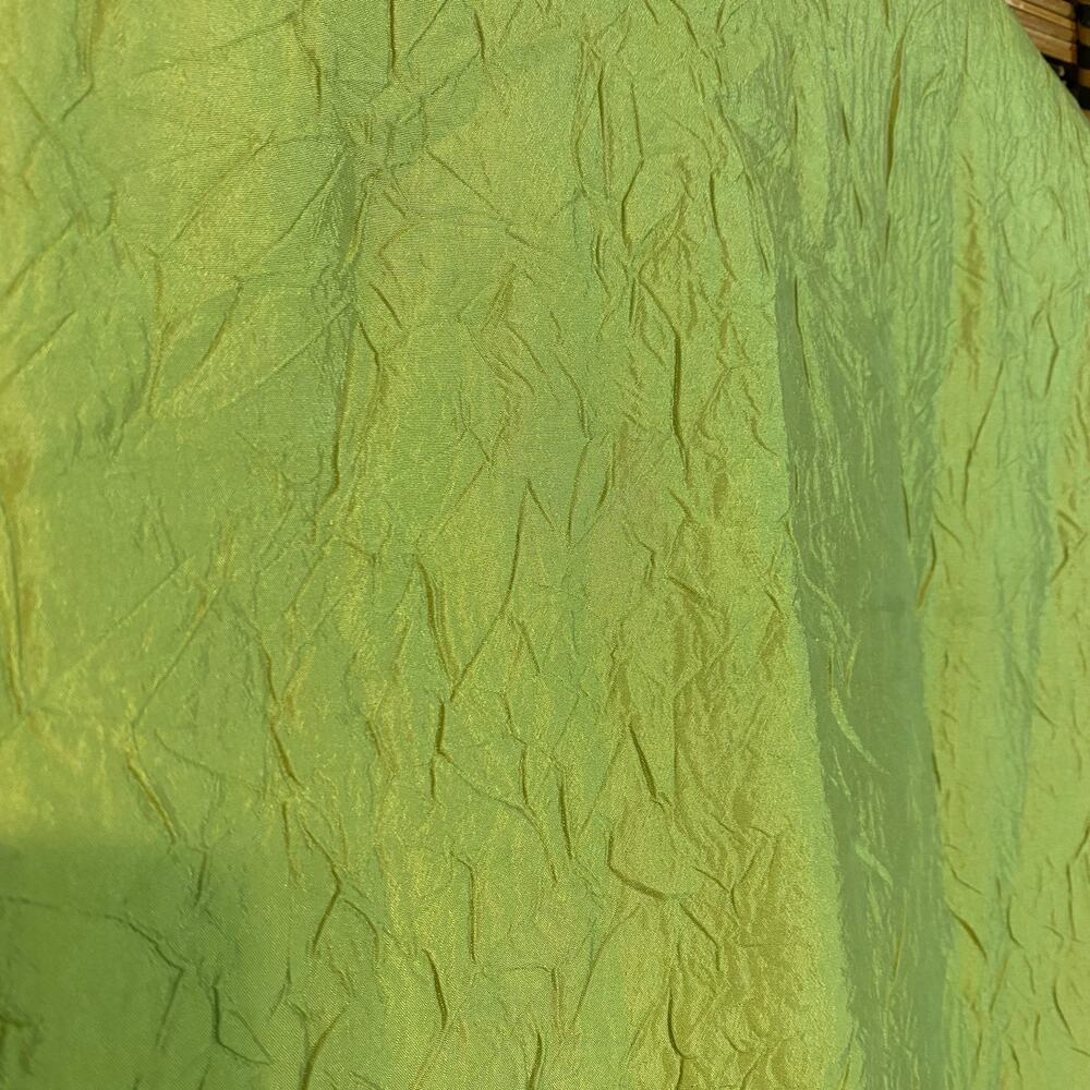 Painted Pony Lime Green Crinkle Textured Button Jacket Artsy Lagenlook Medium - Picture 7 of 7